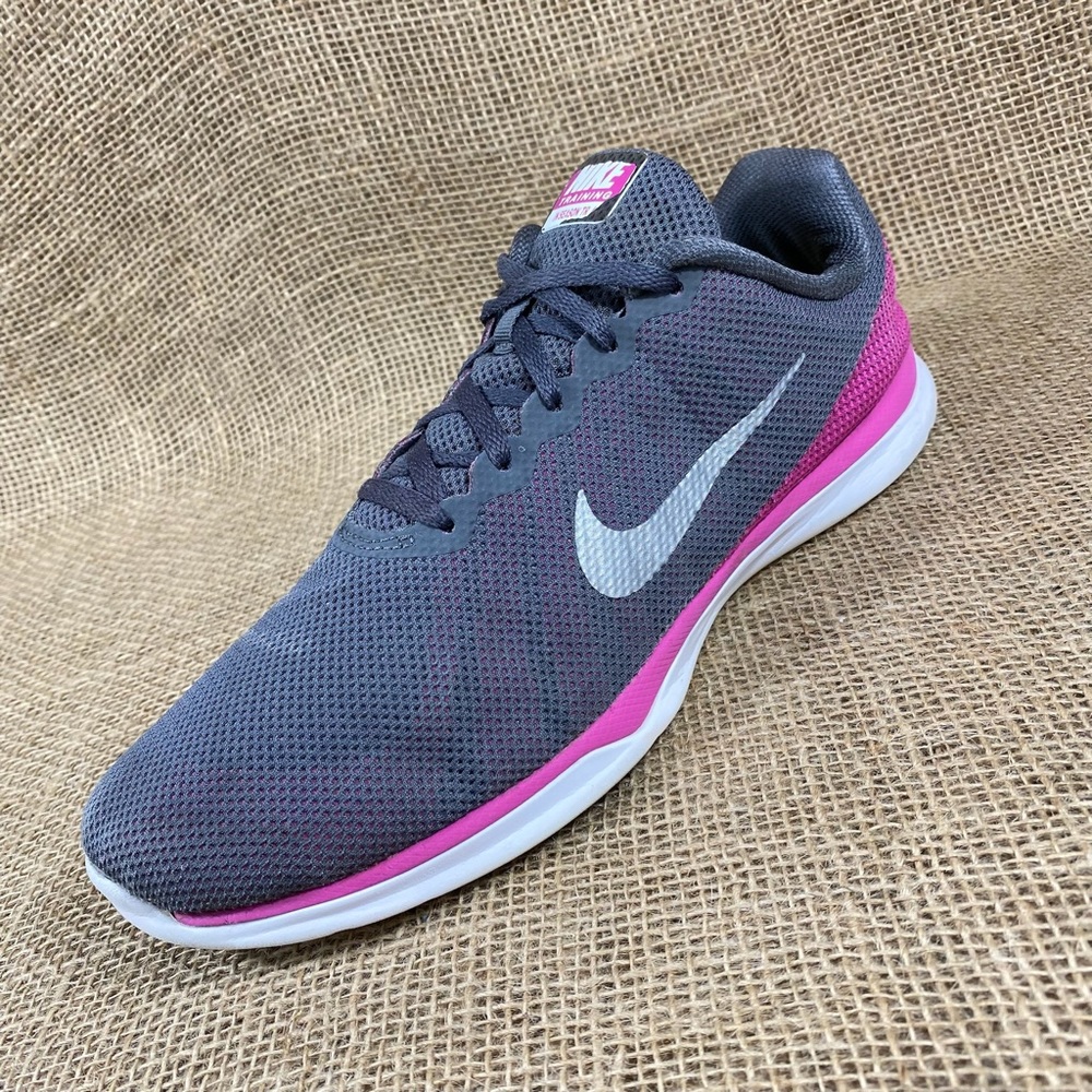 Nike Running Shoe training in season Dark Gray Pink Women's Size 10 - Picture 1 of 10